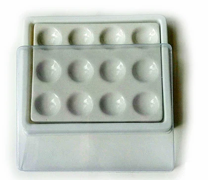plastic-bottom-cover-dental-lab-supplies-12-slots-ceramic-mixing-plate